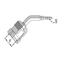 PSPPF4 : Embout à sertir PPF 45° - femelle - embout hydraulique