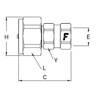 CF-CMV.CVC : Plan Coupleur hydraulique à visser mâle - Faster - série CVC