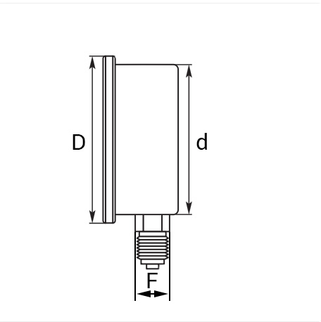 Manomètre industriel - Boitier inox - Classe 1.6 - Raccord