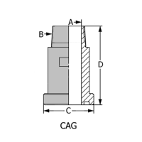 ACAGMC3 / ACAGMC6 : Collet fileté mâle BSPT avec gorge - accessoires hydraulique