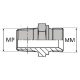 NPT-MMD.BS : Adaptateur droit mâle NPT x mâle DIN cône 60° pour bague BS