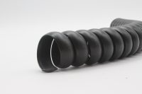 Accessoires hydrauliques - gaine spiralée bombée noire pour la protection des tuyaux